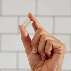 NativePath Native Balance bottle stored in a medicine cabinet for easy access.