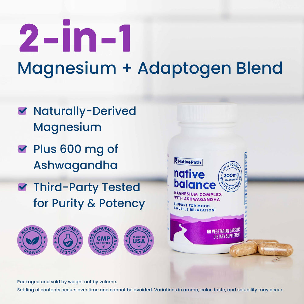 NativePath Native Balance capsules close-up shows gentle digestion.