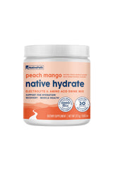 NativePath Native Hydrate Peach Mango bottle ready for on-the-go hydration.