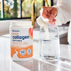 NativePath Peach Collagen grass-fed origin imagery.