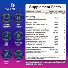Natnect GLP-1 Activate bottle with label communicates natural ingredients and health-focused benefits