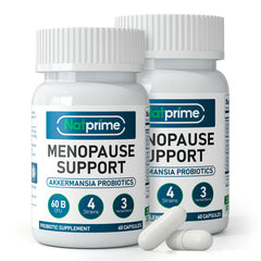 Natprime menopause bottle closeup for hormonal balance support