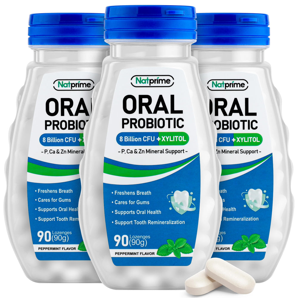 Natprime mint lozenges packaging promotes fresh breath support