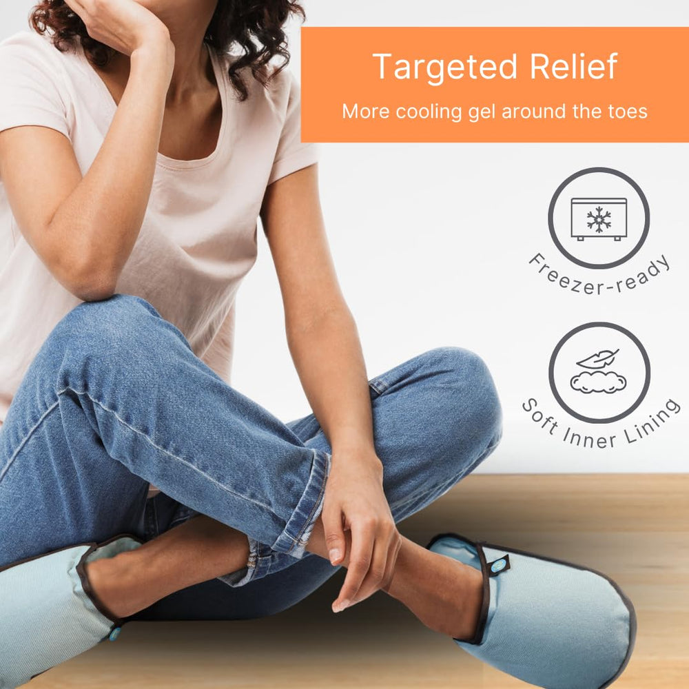 NatraCure cooling gel slippers forefoot cooling for swelling relief and comfort.