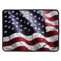 Front view of NatraCure FlexiKold American Flag ice pack, large size for full-area cooling.