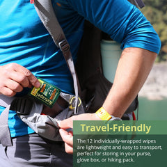 Natrapel kids-friendly wipes suitable for children on hikes.
