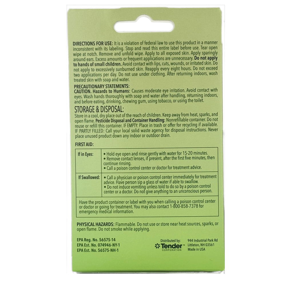 Natrapel wipes feel non-greasy and quick to dry.