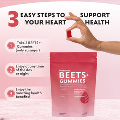 Natrava Beets+ Gummies placed with running shoes suggesting heart-friendly energy support