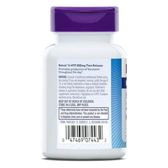 Natrol 5-HTP tablet close-up reveals time-release coating