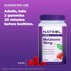 Natrol 70 day supply bottle promoting long lasting sleep routine support