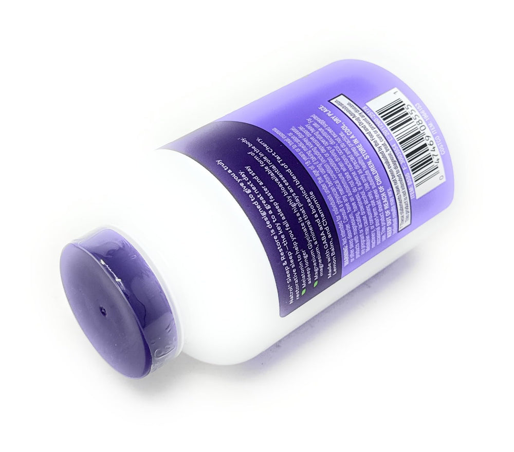 Natrol Sleep & Restore tart cherry botanicals highlight natural sleep support