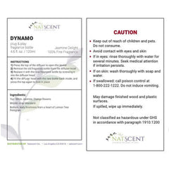 Natscent Jasmine Delight Dynamo-ready bottle fits Dynamo tower diffusers