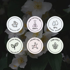 Natscent Jasmine Delight ingredients leaf showcases plant-derived composition