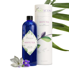 Natscent White Tea bottle for precise diffuser dosing and easy use