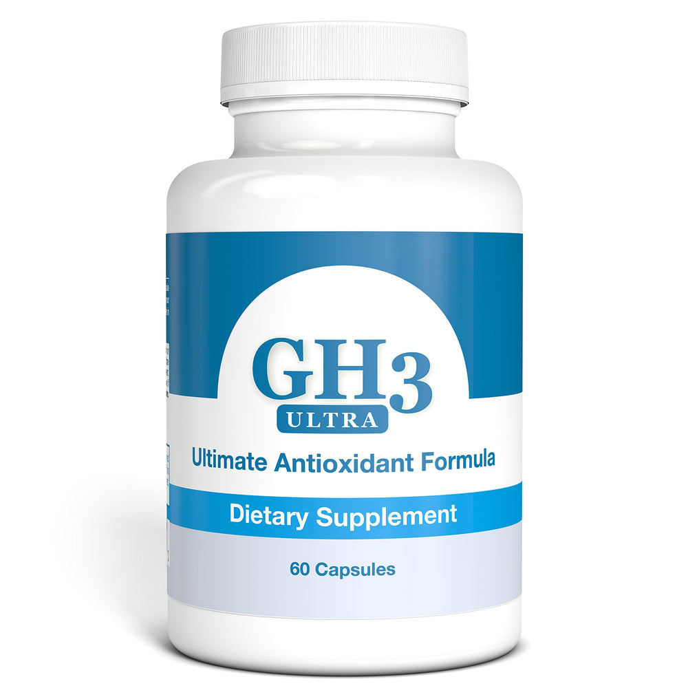 Nattura G-H3 Ultra bottle shows the antioxidant formula for daily wellness.