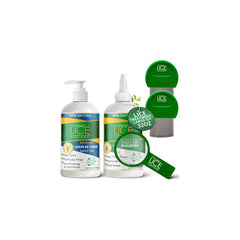NatulabUSA lice shampoo bottle demonstrates a pesticide-free treatment option for the whole family.