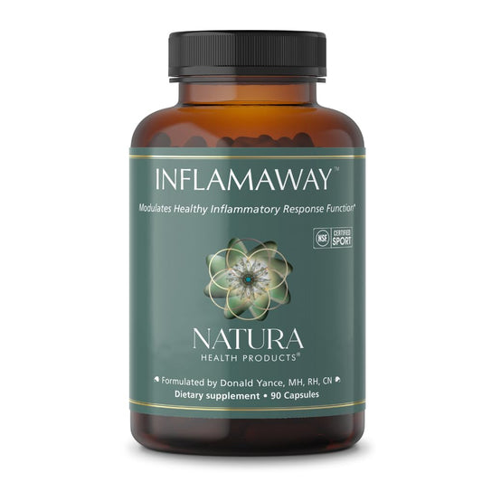 Natura Health InflamAway bottle front supports daily inflammatory comfort