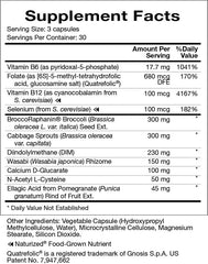 Natura Health Products Cell Guardian bottle back label highlighting ingredients and allergen-free claim.
