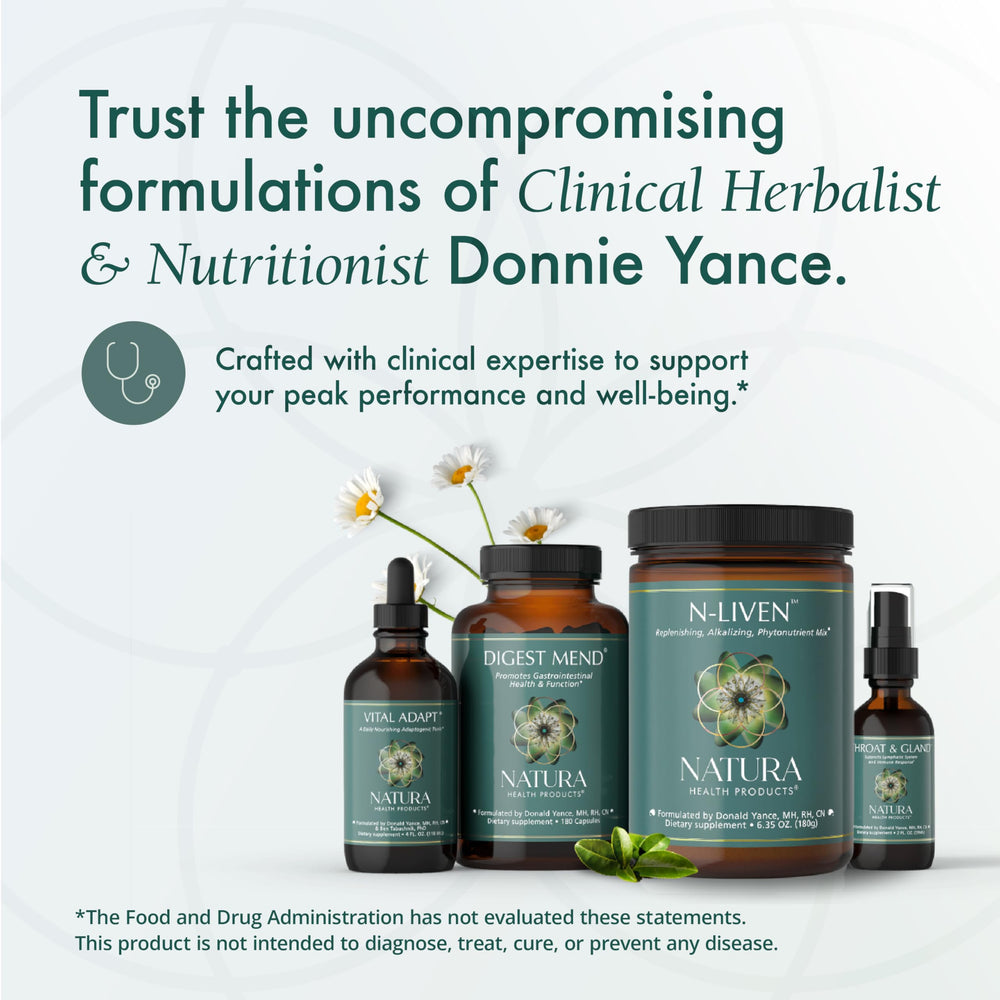 Dosage guidance for Natura Health Products Flew Away shown with capsules.