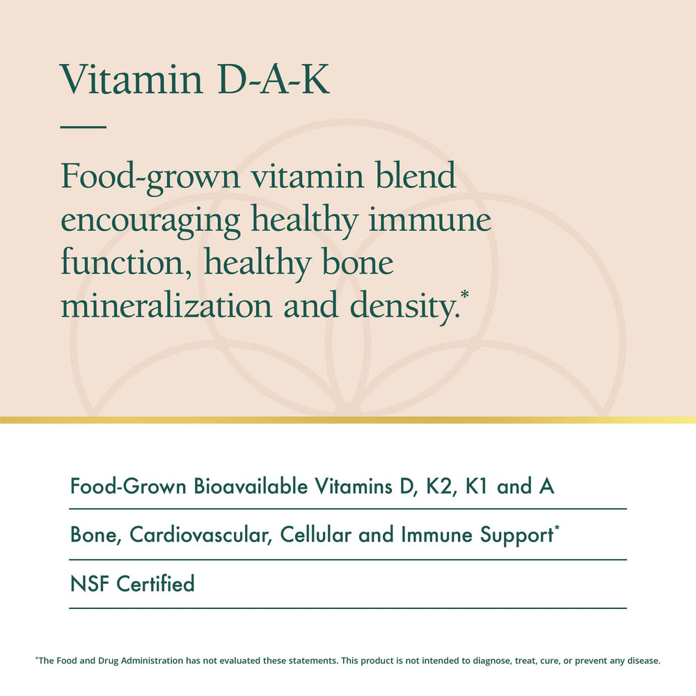 Natura Health Products Vitamin D-A-K capsules ready to swallow for daily wellness.