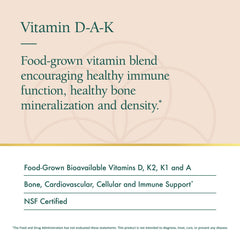 Natura Health Products Vitamin D-A-K capsules ready to swallow for daily wellness.