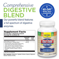 Natural Balance Fast Food Enzymes capsules close-up highlighting vegetarian enzyme formula