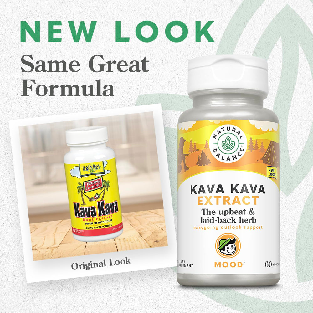 Natural Balance Kava Kava root extract capsules promote calm nerves and emotional balance.