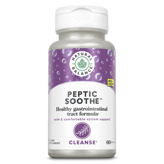 Natural Balance Peptic Soothe bottle close-up for digestive support