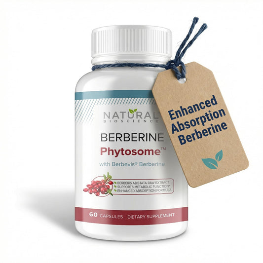 Natural BioScience Berberine Phytosome bottle showing enhanced absorption potential