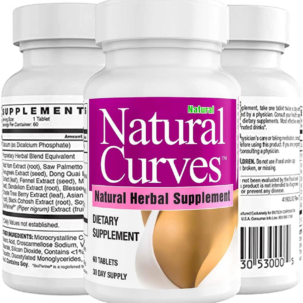 Natural Curves shelf display implying easy access to a natural wellness supplement