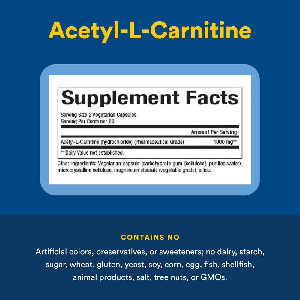 Natural Factors Acetyl L-Carnitine 500 mg box on shelf for daily routine support.
