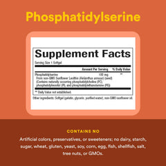 Natural Factors bottle front showcasing phosphatidylserine benefits for memory