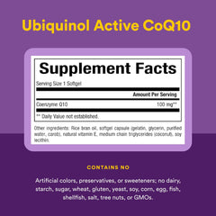 Natural Factors CoQ10 rice bran oil blend for improved bioavailability