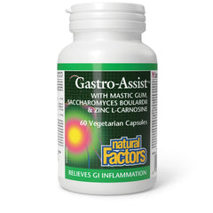 Natural Factors Gastro-Assist bottle label showcasing vegan digestive support