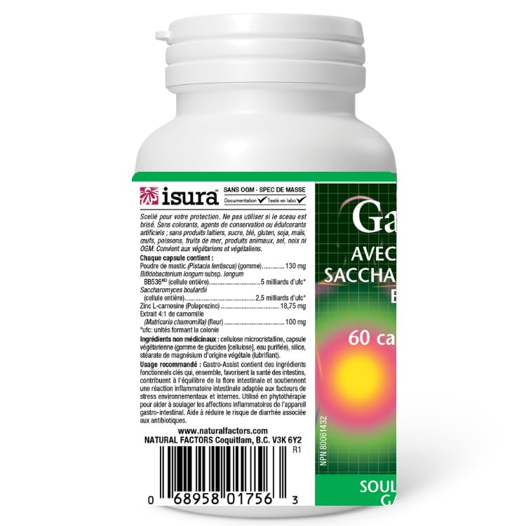 Natural Factors Gastro-Assist mastic gum visual for gut support