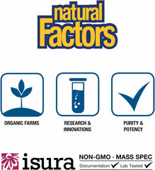 Natural Factors L-Glutamine ingredients with allergen-free certification