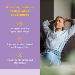 Pharma GABA chewable tablets shown for fast-acting brain support for focus.