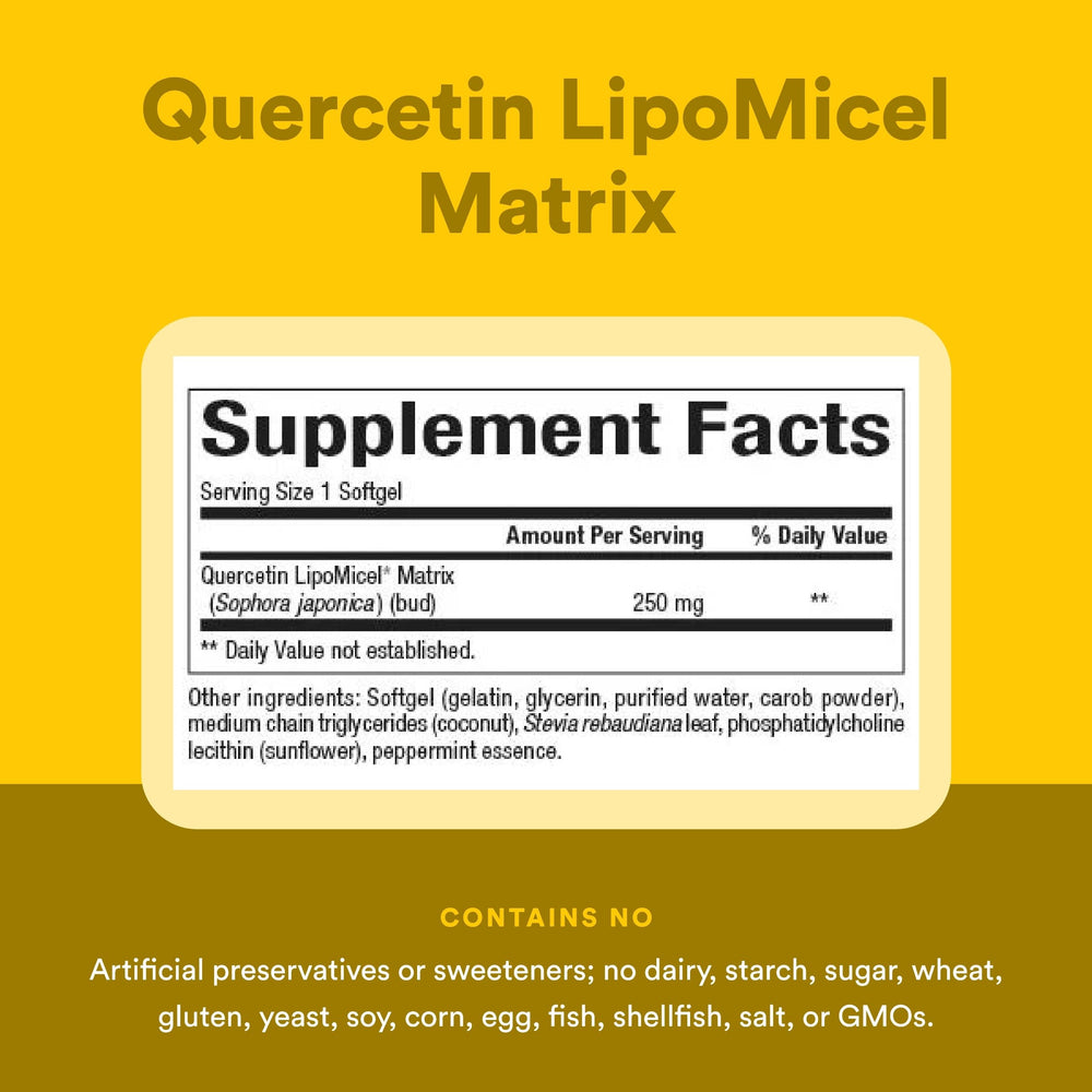 Natural Factors Quercetin Lipomicel daily softgels for routine use