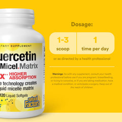 Natural Factors Quercetin Lipomicel label indicates allergen-free formulation