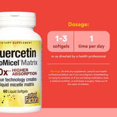 Lipomicel matrix diagram illustrating improved quercetin delivery.