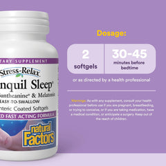 Natural Factors Stress-Relax Tranquil Sleep box front, quick branding for easy selection.
