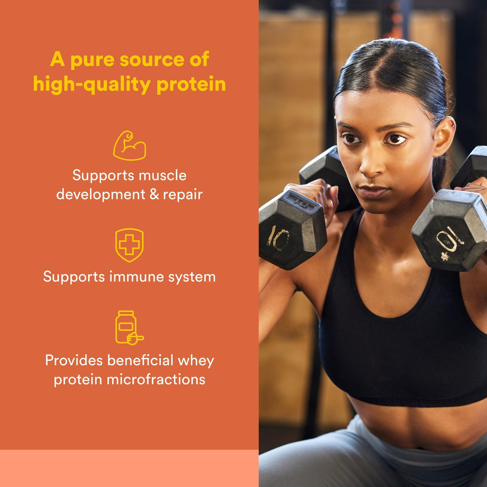 Natural Factors Whey Factors scoop ready for quick shakes