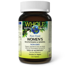 Natural Factors Whole Earth & Sea packaging inside emphasizes whole-food nutrient blend