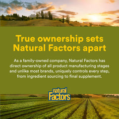Natural Factors packaging box and bottle shown for product overview