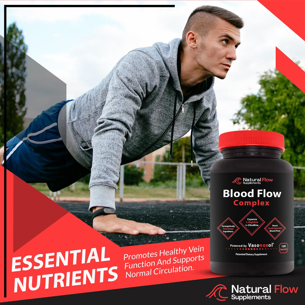 Ginkgo leaves image in Natural Flow Blood Flow Complex packaging supports circulation.
