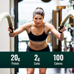 Natural Force eco-friendly packaging reduces plastic use for sustainable whey.