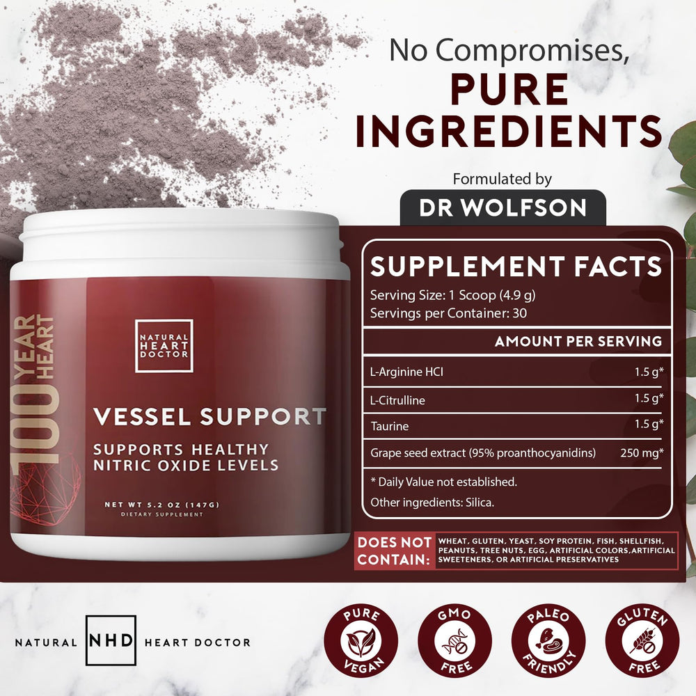 Natural Heart Doctor Vessel Support ingredient scoop showing precise dosing
