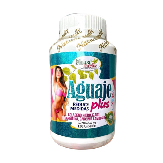 Natural Medix Aguaje Plus bottle with capsules for daily vitality