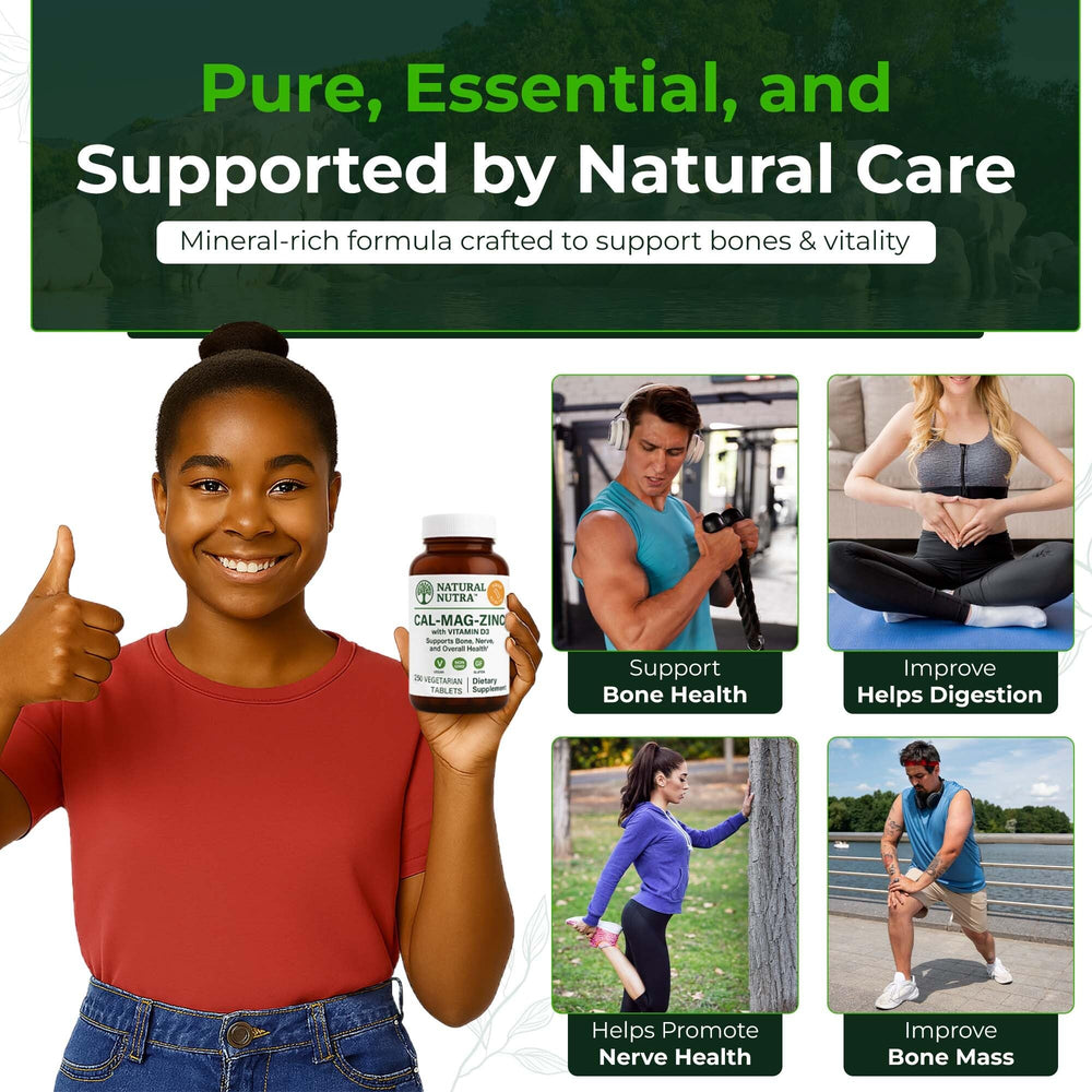 Natural Nutra CMZ tablets close-up in oval shape for easy swallowing.