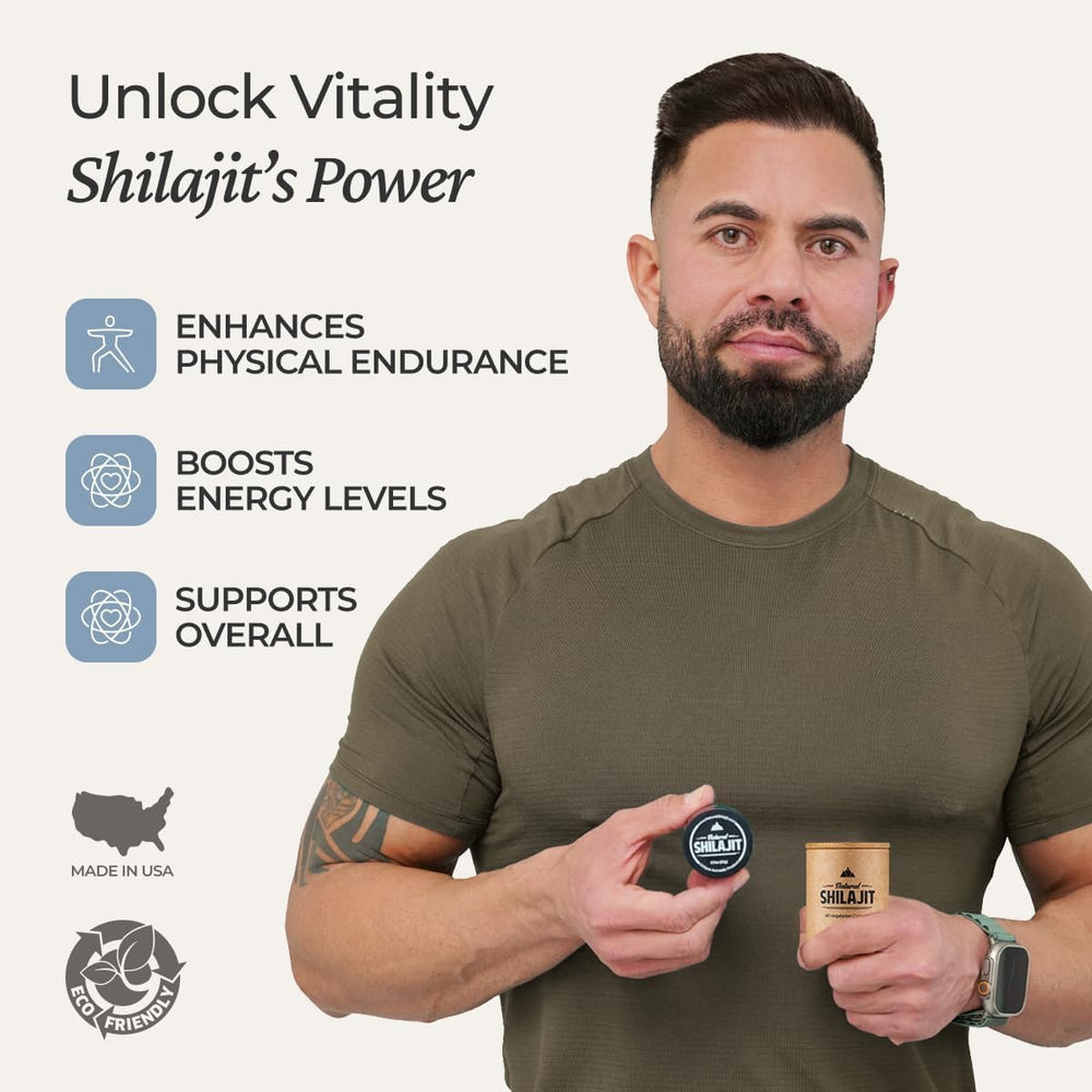Natural Shilajit fulvic acid minerals graphic emphasizes trace nutrients